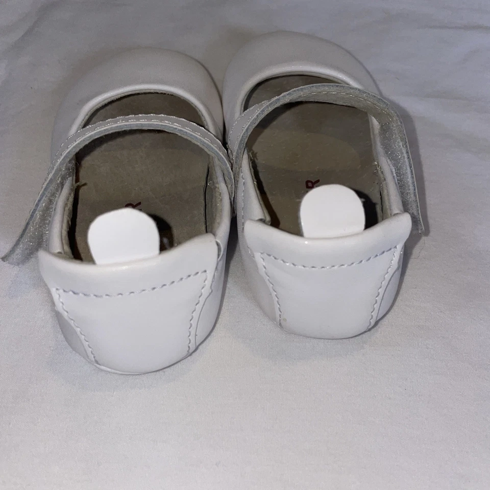  Zapatos de Cuna Mary Jane L'amour Cuero Blanco Talla 3 Excelente Estado  Foto 4 de 4