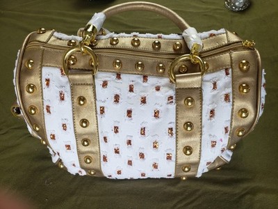 NEW PURSE BY KICHI USA, LARGE CAPACITY W/ GOLD ACCENTS & SHOULDER STRAP