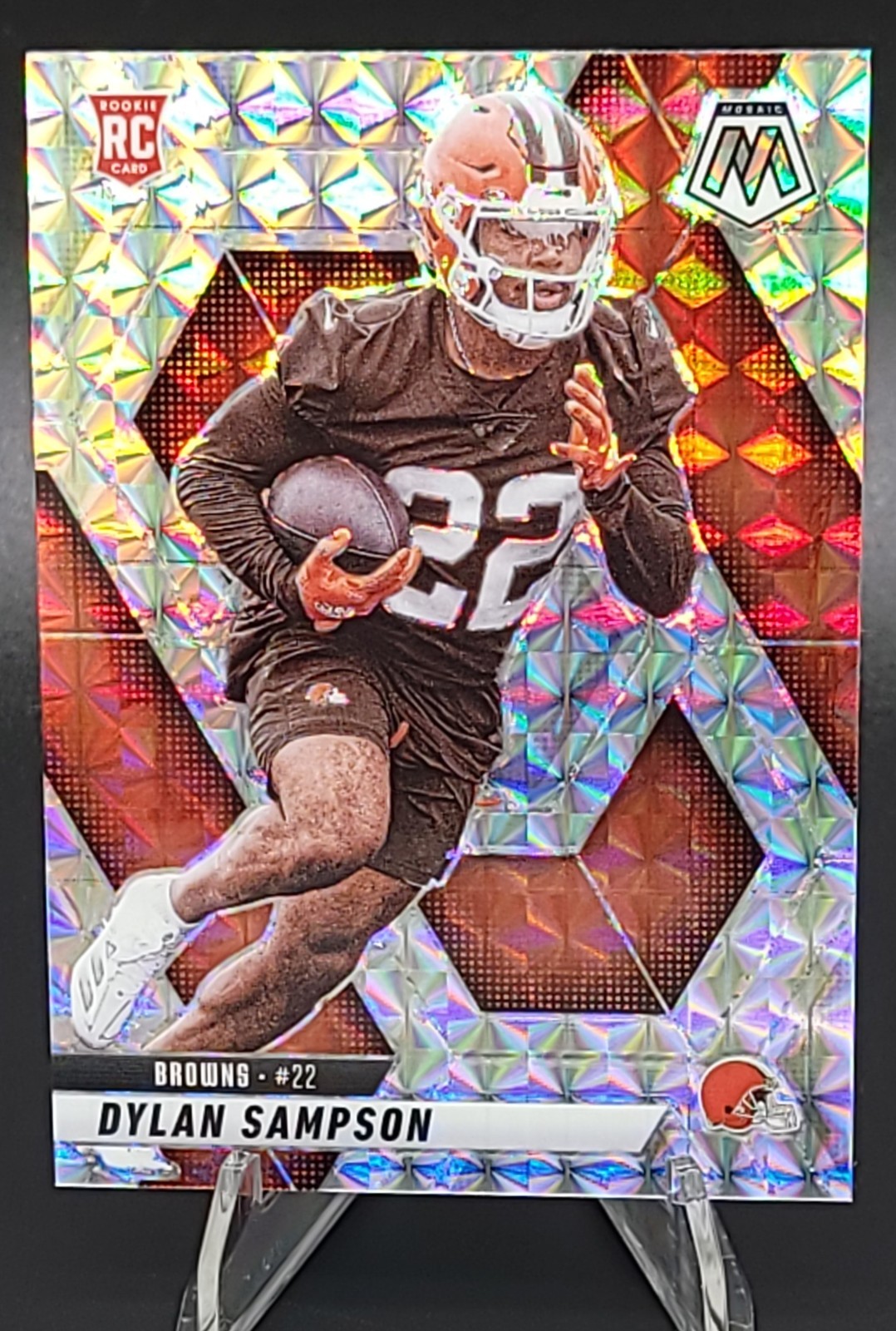 Dylan Sampson 2025 Panini Mosaic Silver Prizm SP #355 RC Browns