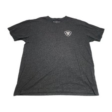 ARIAT Dark Grey w/Red/White/Blue 2-Sided Graphic Short Sleeve T-shirt XL - EUC