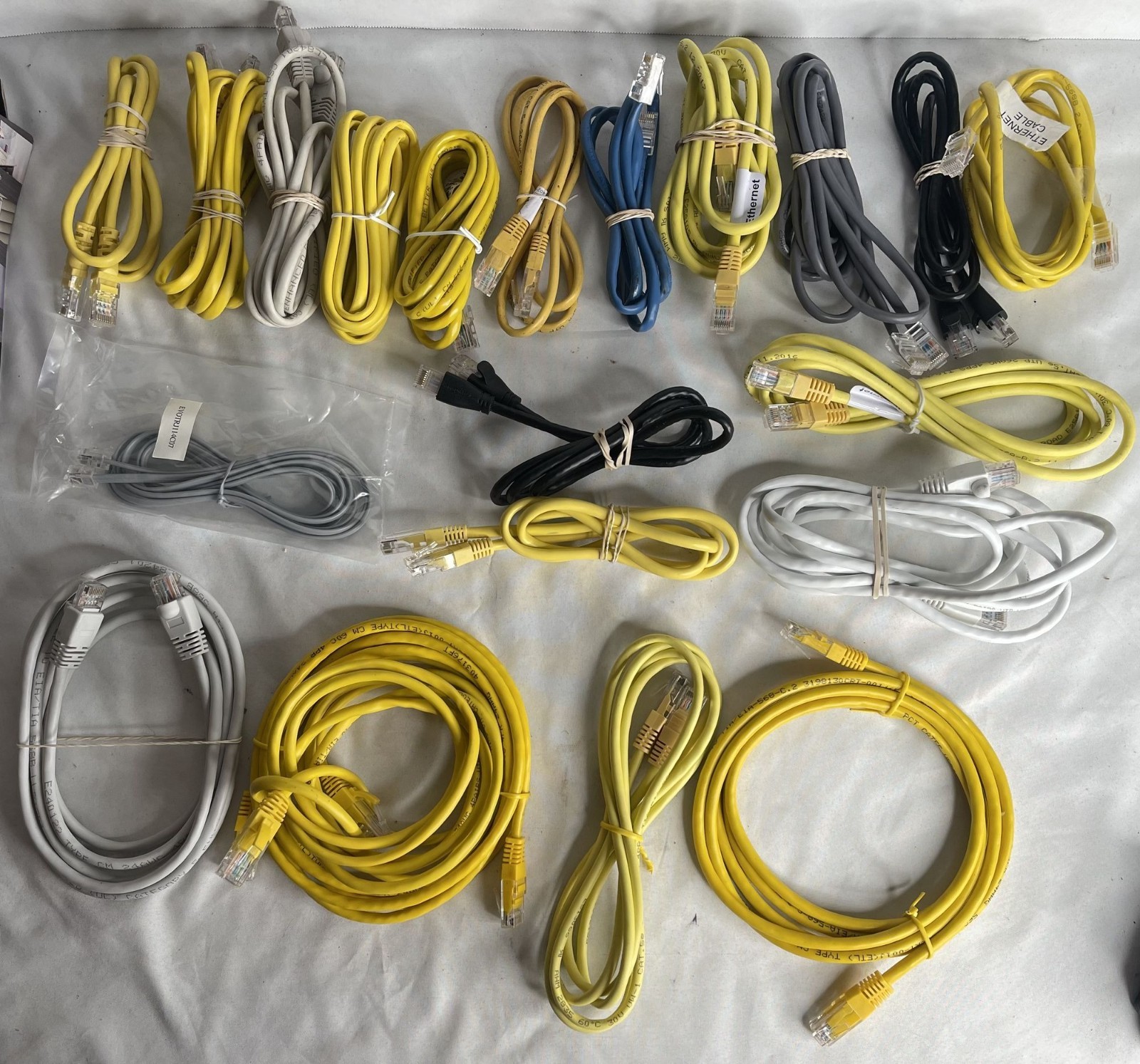 20-Pack Cat5 Ethernet Cables - Assorted Lengths for Network & Computer Use