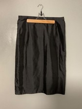 ESCADA Black Nylon Raw Silk Skirt Size 42 excellent unused condition
