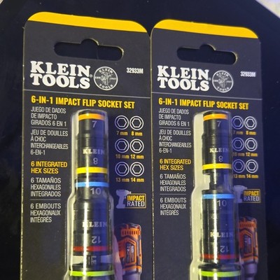 GREAT DEAL! Klein Tools 6-in-1 Impact Flip Socket Set Metric 7 14 mm 32933M