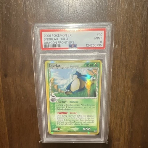 Pokémon Snorlax (Delta Species) 10/101 Dragon Frontiers Holo Rare PSA 9 80 HP