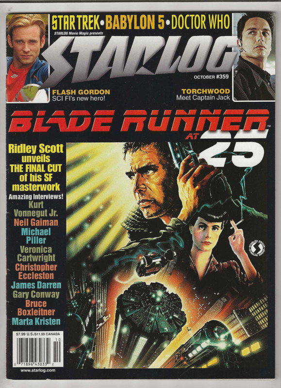 STARLOG # 359 MAGAZINE HORROR SCI-FI MOVIE BLADE RUNNER NEIL GAIMAN