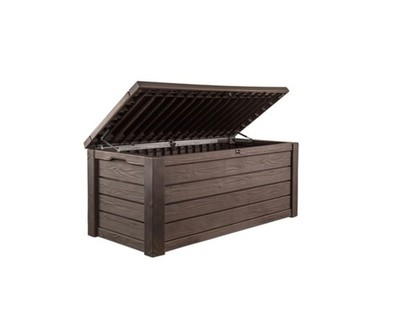 Keter Westwood 150 Gallon Deck Box Organizer, Doubles as 2-Person Bench Seat,...