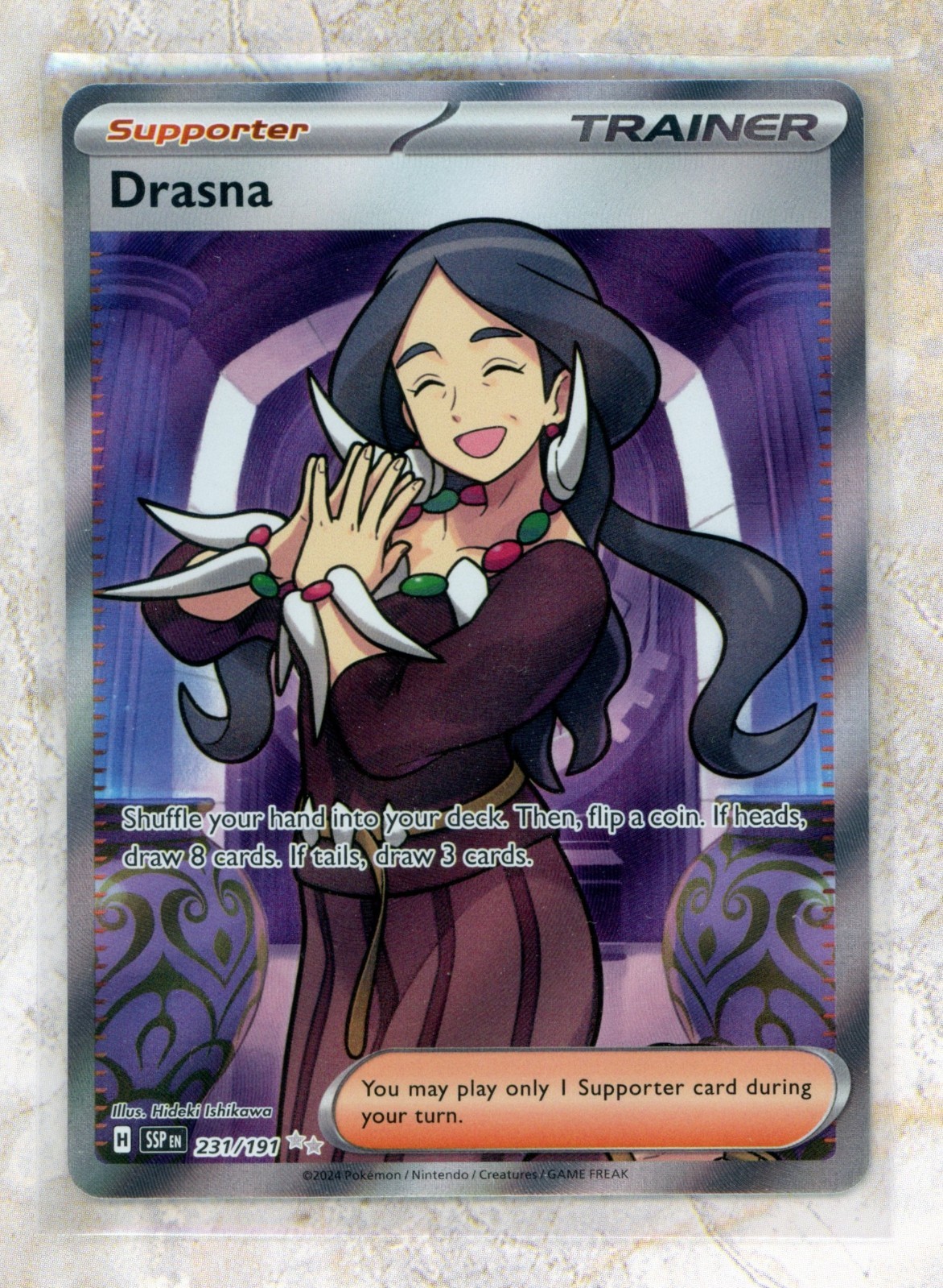 2024 Pokemon Scarlet & Violet SSP EN-Surging Sparks #231 Drasna UR