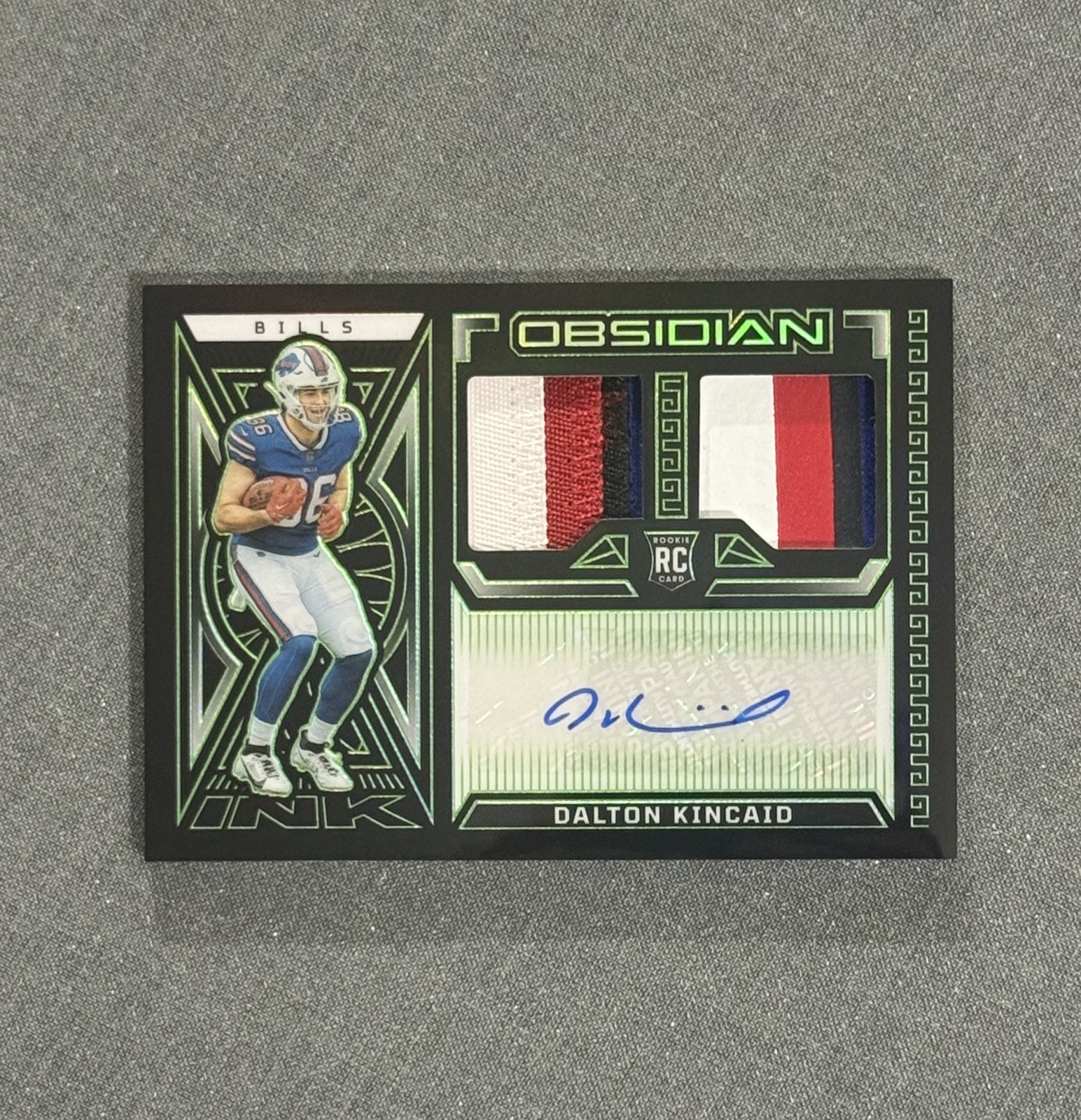2023 Panini Obsidian ROOKIE Jersey Ink /25 🔥 Dalton Kincaid RPA Green Flood 🔥