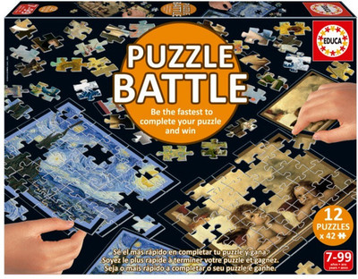 NEW EDUCA Jigsaw Puzzle 12 x 42 Pieces 7+ Ages Puzzle Battle Art
