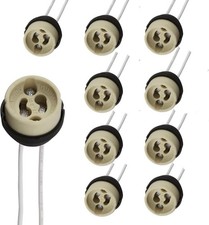 10 Pcs GU10 Lamp Holder 0.75mm² Lamp Light Fitting Parts Wire GU10 250V 300W 2A