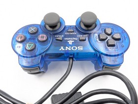 Sony PlayStation 2 PS2 Ocean Blue Clear Controller DualShock OEM (999999)