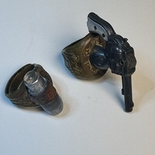 Two Kix Cereal Lone Ranger Premium Rings Atom Bomb no cap 1946, Six Shooter 1947