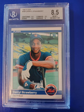 1984 FLEER #599 DARRYL STRAWBERRY RC ROOKIE BGS 8.5 NM-MT+