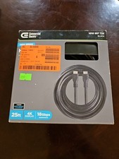 Commercial Electric High Speed 25 ft. DELUXE HDMI CABLE-Black 4k display 18gbps