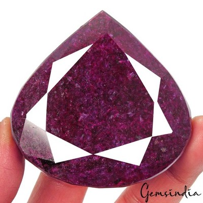 1100 Ct Natural Huge Red Ruby Pear Cut Earth Mined Museum Grade Treated Gemstone