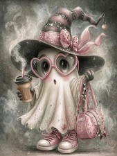 Halloween Diamond Art Kits for Adults,Ghost 5D Diamond Painting Kits for Adults,