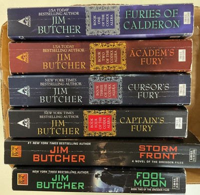 Jim Butcher PB lot of 6 Codex Aleza series 4 plus 2 from Dresden Files series
