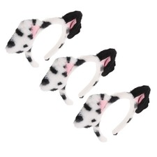 3 Pcs Dalmation Ears Headband Adult Dalmatian Dog Headbands Black