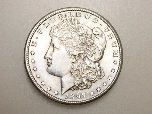1897-S $1 MORGAN SILVER ONE DOLLAR CH/GEM BU