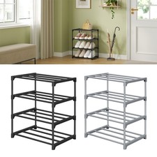 Schuhregal Schuhschrank schmal 4 Ebenen Schuhorganizer Metall 8 Paar Schuhe