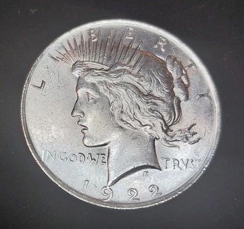 1922 Peace Dollar $1 Silver Coin Circulated Business Strike Uncertified
