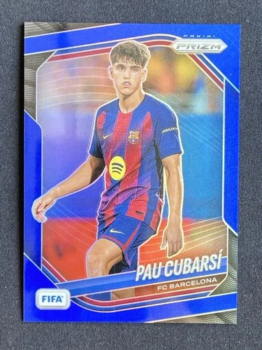 Pau Cubarsi 2025-26 Panini Prizm FIFA Blue Base /199 #246