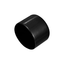 2pcs Rubber End Caps 57mm ID Vinyl Round Tube Bolt Cover Screw Protectors Black