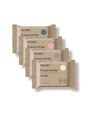 Promix Protein Puff Bars, 12-Pack - Variety Pack - Vanilla, Chocolate, Strawb...
