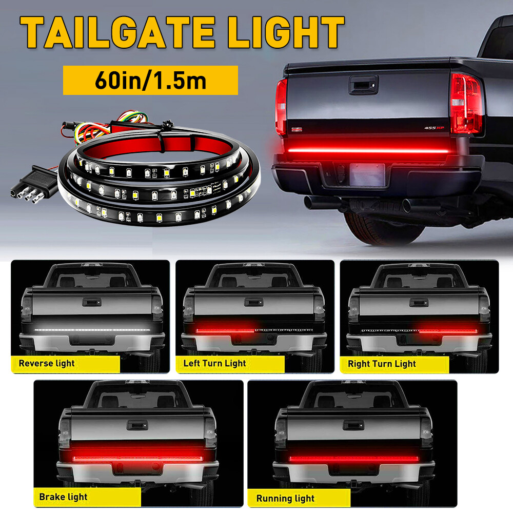 For Ram 1500 5-Functions 2500 Dodge LED Truck 60'' Strip Rear Light Tailgate Bar