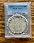 1884-O MORGAN SILVER DOLLAR PCGS MS64**LUSTROUS TOUGHER DATE  #J218