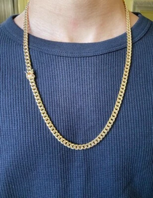 Men’s Real 10K Yellow Gold 6mm Miami Cuban Link Chain 24" Necklace Value $2495 - Image 1 of 4