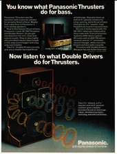 Panasonic Thrusters Speakers SB-350 Bass - 1978 Vintage Print Ad Ephemera