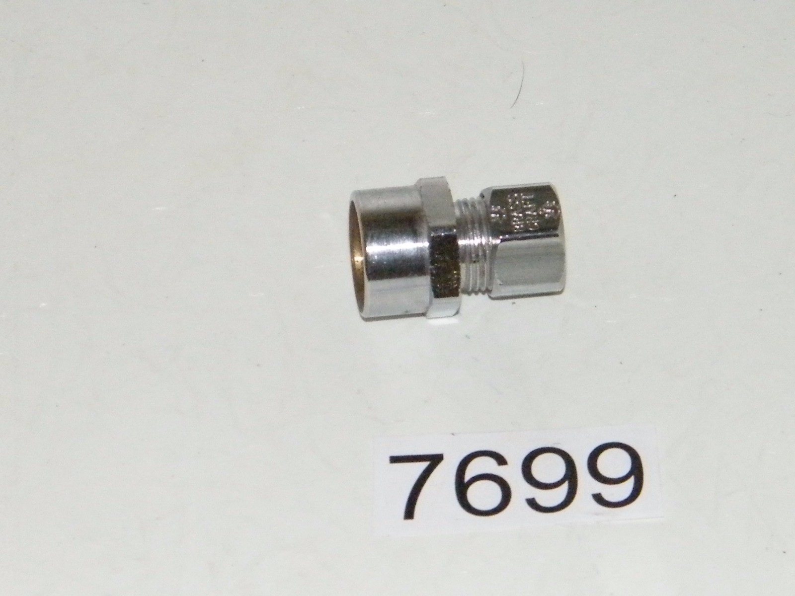 Brasscraft Chrome 3/8" Compression x 5/8" OD (1/2 NOM) Copper Tube Sweat Fitting