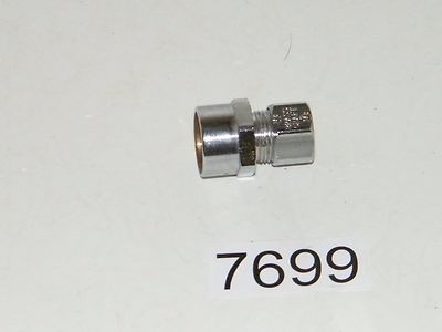 Brasscraft Chrom 1cm Kompression X 1.6cm MM (1/2 Nom ) Kupfer Rohr Sweat Fassung