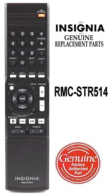 New Genuine Insignia RMC-STR514 OEM Remote Control for NS-STR514 Stereo Receiver