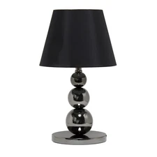 Lalia Home 19.29" Modern and  Fashionable Stacked Ball Table Lamp, Black