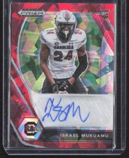 2021 Panini Prizm Draft Picks Collegiate Israel Mukuamu Draft Picks Red Ice