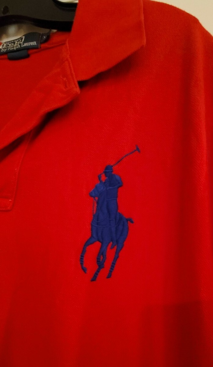 GREAT POLO RALPH LAUREN BIG PONY POLO SHIRT XL RED | eBay