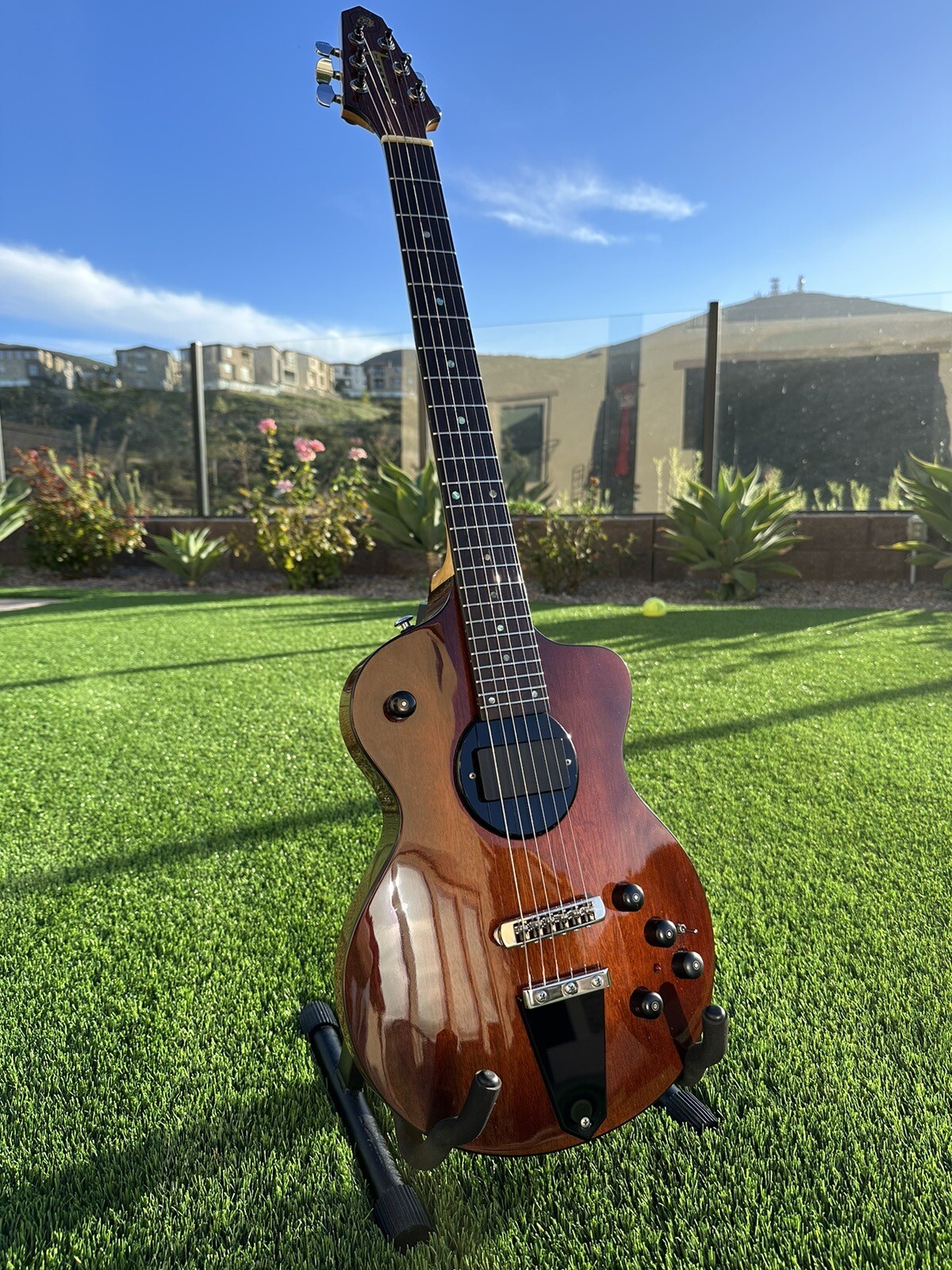 Rick Turner Model 1 Deluxe LB 2006 Mahogany Full Burst eBay