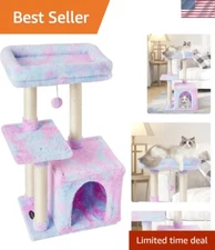 Cute Rainbow Cat Furniture Activity Center - Easy Assembly, Safe & Comfortable