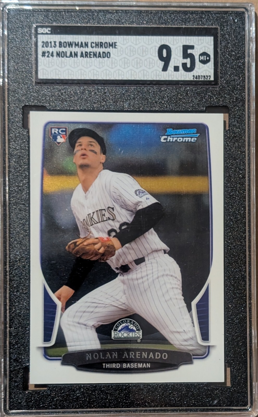Nolan Arenado 2013 Bowman Chrome Rookie Card RC #24 SGC 9.5 MINT+ Rockies