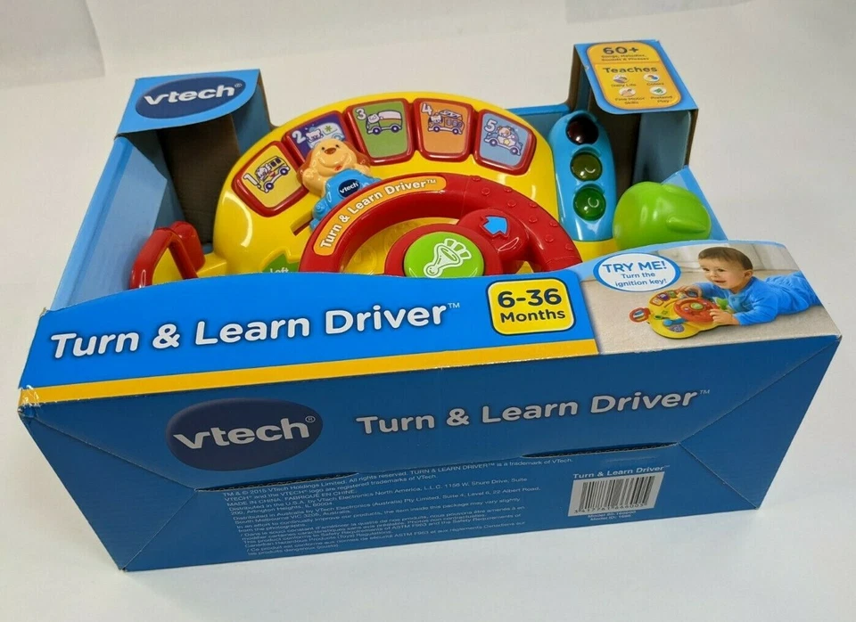 VTech Turn and Learn Driver Steering Wheel Toy Ages 6-36 Months. New in box - Image 3 of 4