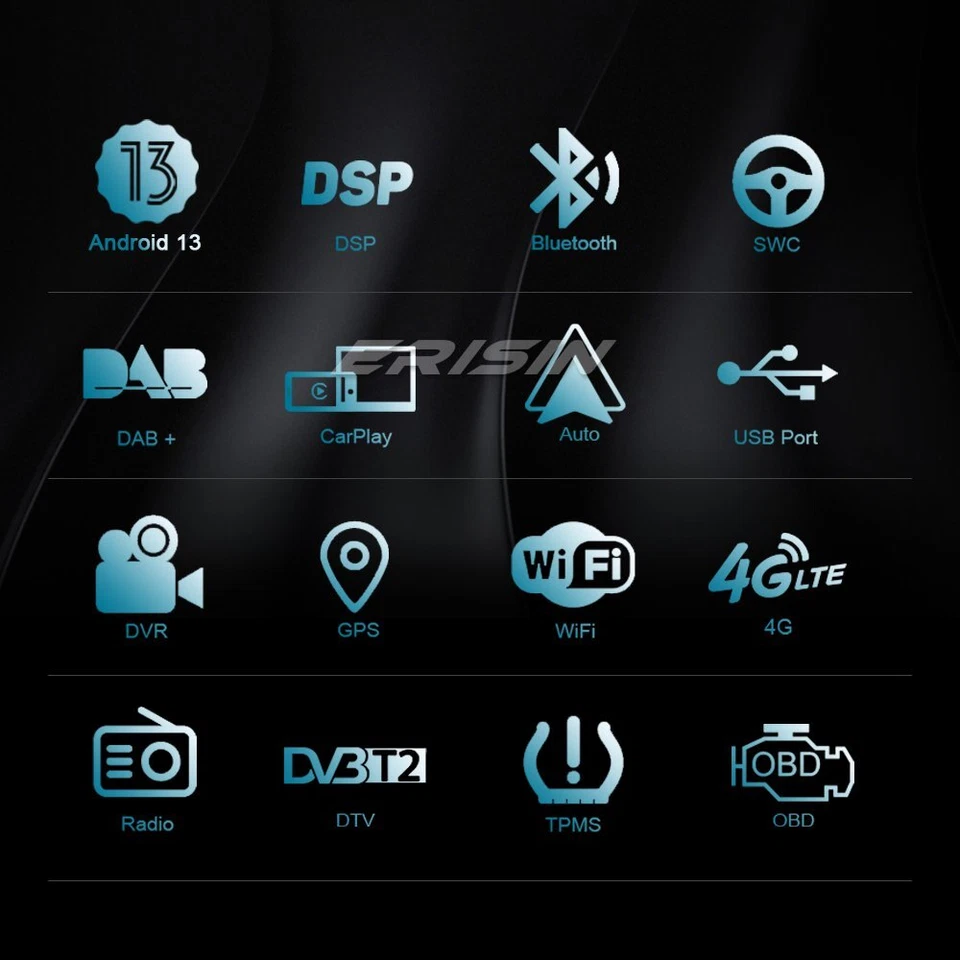 9" Android 14 Car Stereo GPS Radio For VW Golf Mk5 Mk6 Passat CC B6 Skoda Touran - Image 3 of 4