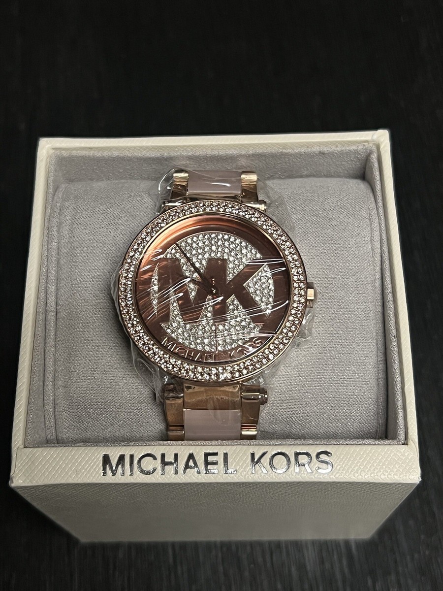 マイケル・コース MK6176 腕時計 MK6176 Michael Kors Parker Rose Gold Wristwatch for Women NWT