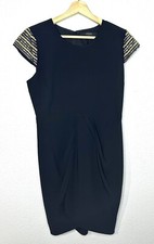 Guess Women’s Black Beaded Shoulder Dress Size 10