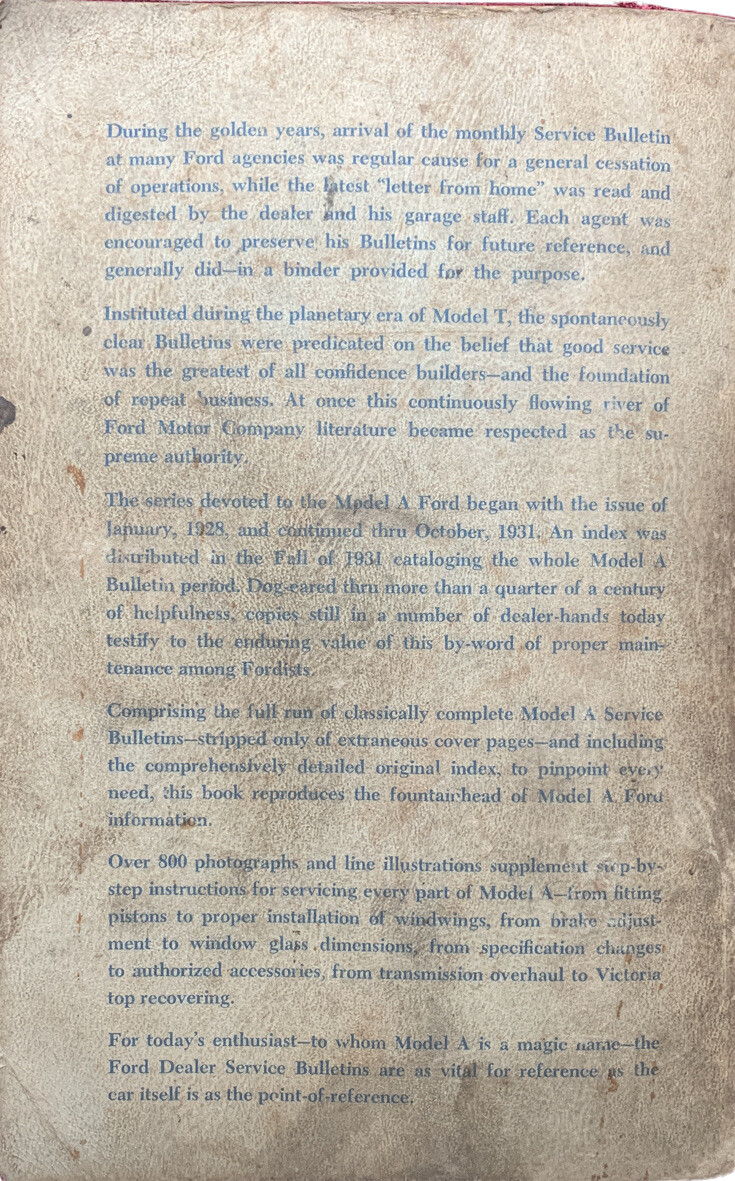 Book Model A ford Service Bulletins Compete eBay