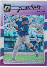 JAVIER BAEZ 2017 Donruss Optic PURPLE PRIZM INSERT Baseball Card CHICAGO CUBS!