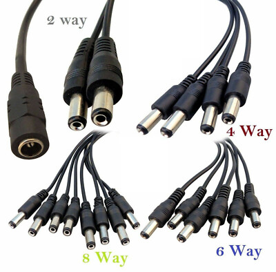 DC Power 12 V 2,1 mm 2/3/4/5/6/8 Wege Buchse auf Stecker Splitter Kabel für CCTV Kamera