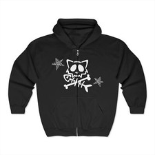 Gothic Skull  Bones Zip Hoodie  Unisex Heavy Blend Sweatshirt