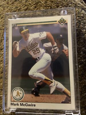 mark mcgwire holographic card Mark McGwire 1990 Upper Deck Hologram Error A's Athletics #171 Baseball  Card